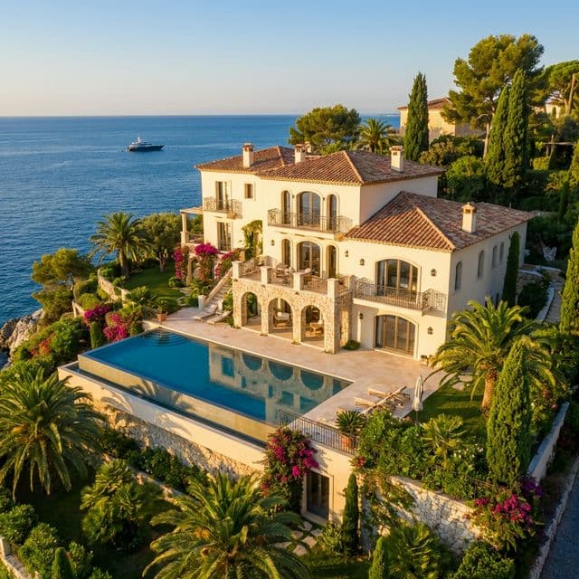 Villa Cap-Ferrat piscine vue mer